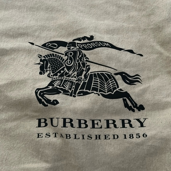 Large burgundy Burberry Banner tote - Picture 5 of 7